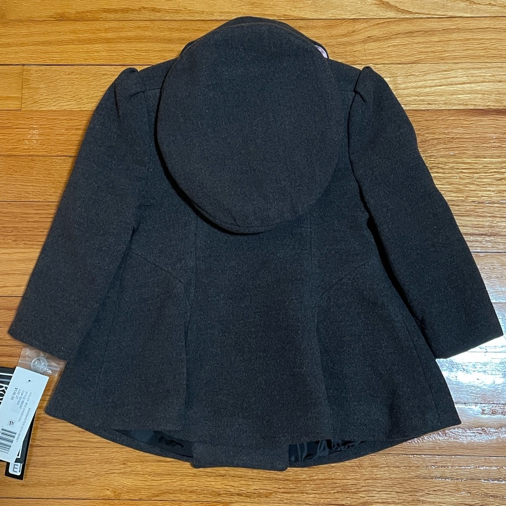 NWT Rothschild Bandmaster Coat with Beret Charcoal Kids Size 2T - Picture 9 of 10